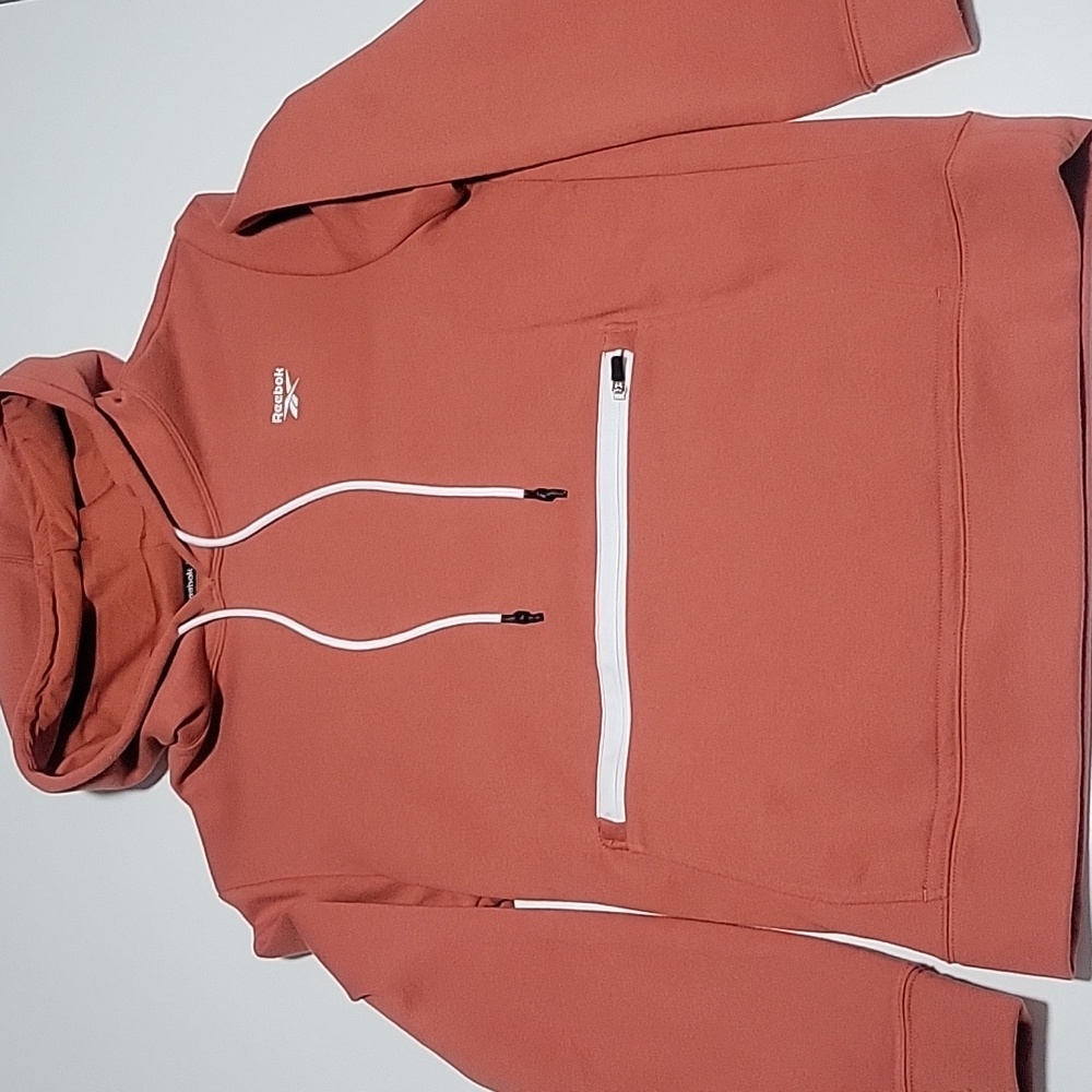 Reebok Men's Rust Hoodie with Front Pocket L